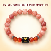 Taurus (वृषभ राशि) Zodiac Sunstone & Carnelian 8 mm Bracelet