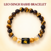 Leo (सिंह राशि) Zodiac Tiger Eye & Citrine 8mm Bracelet