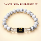 Cancer (कर्क राशि) Zodiac Howlite & Milky Quartz Bracelet
