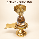 Sphatik Shivling With Brass Jalhari