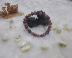 Amethyst and Rudrksha Beads Bracelet Men-Woman8
