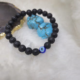 Lava + Evil Eye Bracelet