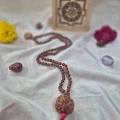 4 Mukhi Nepali Rudraksha + 5 Mukhi Indonesian Rudraksha Mala Combination
