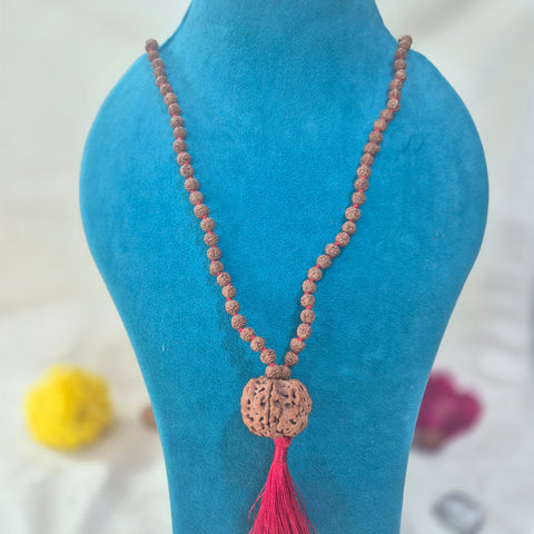 6 Mukhi Nepali Rudraksha + 5 Mukhi Indonesian Rudraksha Mala Combination