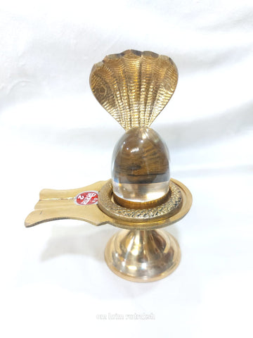 Sphatik Shivling With Brass Jalhari