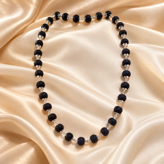 Karungali Mala ( Silver-Plated ) (Ebony Wood Mala) – Traditional Spiritual & Protective Mala