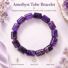 Amethyst Bracelet | Natural Amethyst Crystal Bracelet