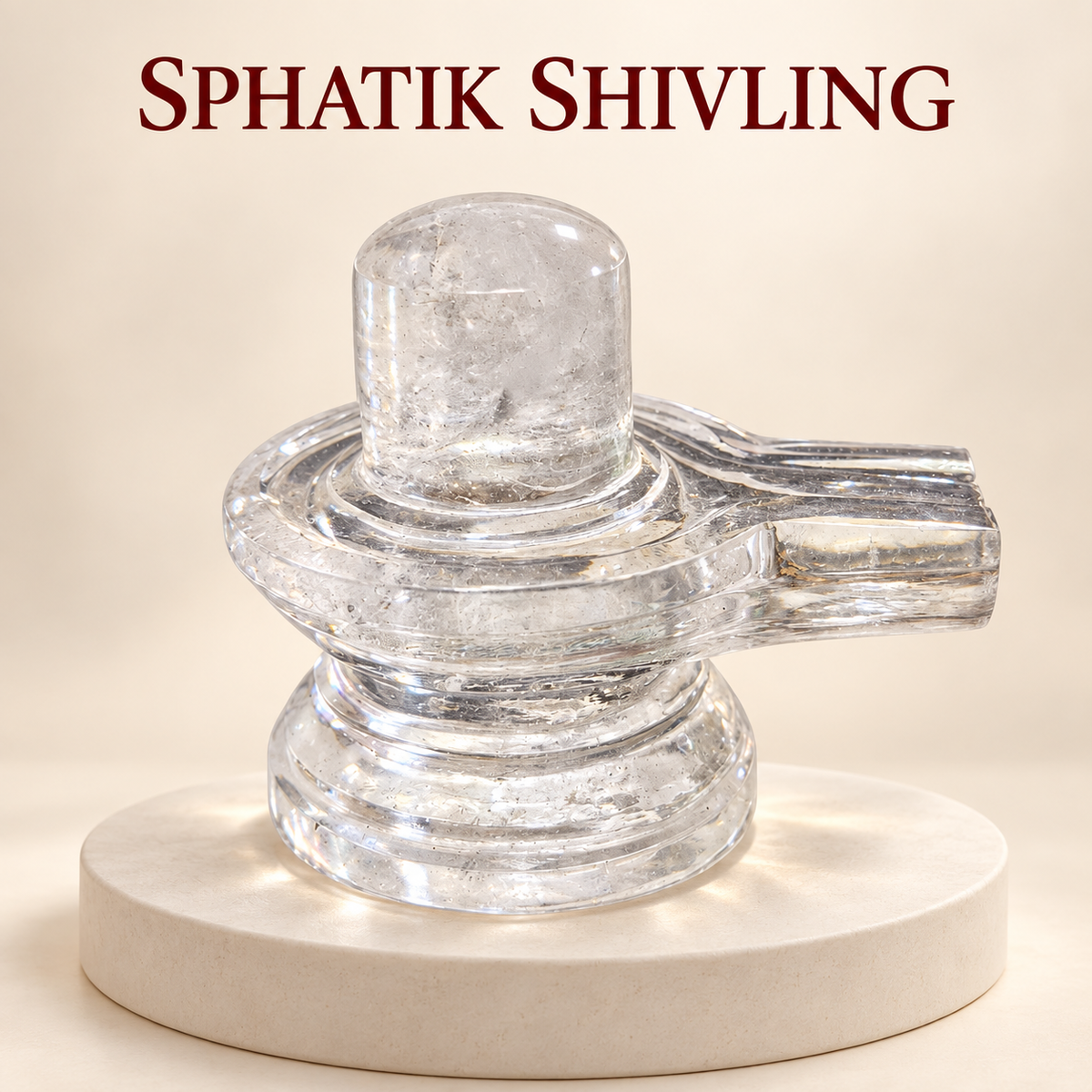 Sphatik Shivling – Natural Crystal Shivling for Shiva Puja