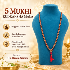 5 Mukhi Rudraksha Mala (Parathri)