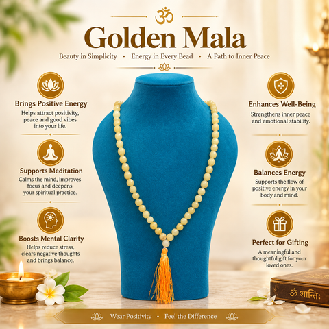 Golden Mala 8 mm
