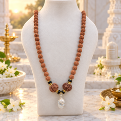 5 Mukhi + Sphatik Lingam mala