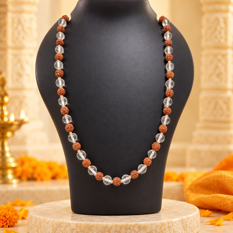 Rudraksh Crystal Mala