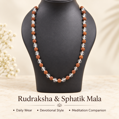 Rudraksh Crystal Mala