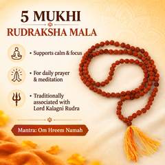 5 Mukhi Rudraksh Mala
