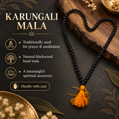 Karungali Mala (Ebony Wood Mala) – Traditional Spiritual & Protective Mala
