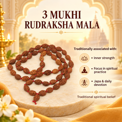 3 Mukhi Rudraksh Mala
