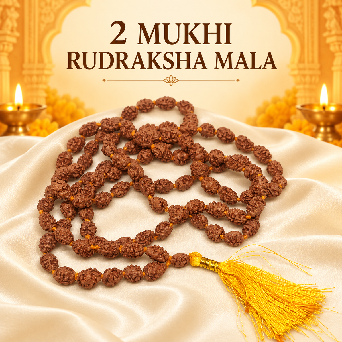 2 Mukhi Rudraksh Mala