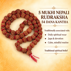 5 Mukhi Rudraksh Kantha (54 Beads)