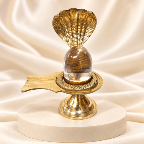 Sphatik Shivling With Brass Jalhari