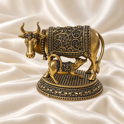 Cow with Calf ( Kamdhenu) Brass