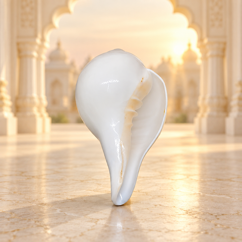 Blowing Shankh (Vama varti)