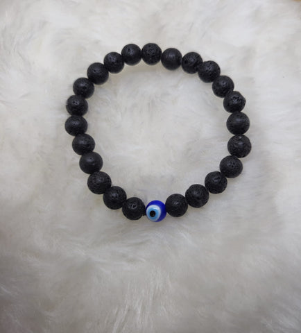 Lava + Evil Eye Bracelet