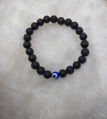 Lava + Evil Eye Bracelet